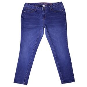 Faded Glory Jeans Womens Size 12P Blue‎ Ultimate Skinny Stretch Denim- 34x27.5